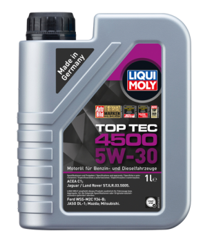 Liqui Moly Top Tec 4500 5W-30 Ganzjahresöl für Benzin, Dieselmotoren, Common-Rai